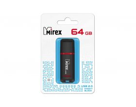 Флешка USB 2.0 Mirex KNIGHT BLACK 64GB (ecopack)