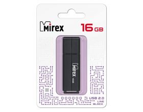 Флешка USB 2.0 Mirex LINE BLACK 16GB (ecopack)