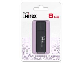 Флешка USB 2.0 Mirex LINE BLACK 8GB (ecopack)