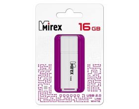 Флешка USB 2.0 Mirex LINE WHITE 16GB (ecopack)