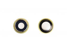 Стекло камеры для iPhone 11 + рамка (золото) 2 в 1