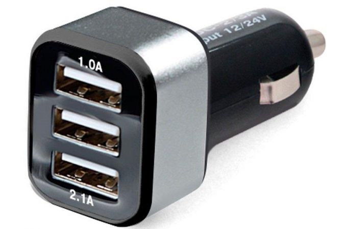 Автомобильное зарядное устройство АЗУ USB Mystery MUC-3/3A (черный)