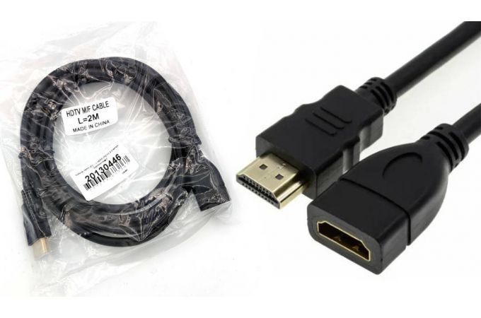 Кабель HDMI (папа - мама) удлинитель 2 м (V1.4)