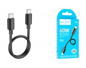 Кабель USB Type-C - USB Type-C HOCO X96 PD60W (черный)  25 см