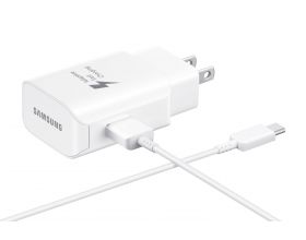 Сетевое зарядное устройство USB + кабель Type-C Samsung S8 2000mAh (белый)