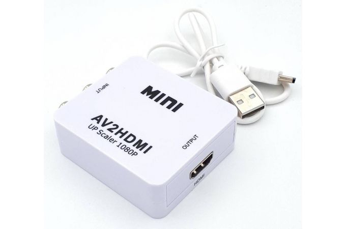 Конвертер переходник RCA - HDMI (мама - мама) черный