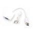 Конвертер переходник HDMI - VGA (папа - мама) кабель 15 см (белый)