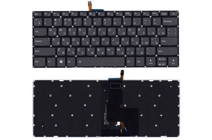 Клавиатура для ноутбука Lenovo IdeaPad 320-14IKB черная с подсветкой