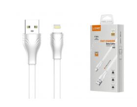 Кабель USB - Lightning LDNIO LS551 2.1A медь: 60 жил плоский (белый) 1м