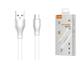 Кабель USB - MicroUSB LDNIO LS551 2.1A медь: 60 жил плоский (белый) 1м