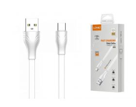 Кабель USB – USB Type-C LDNIO LS551 2.1A медь: 60 жил плоский (белый) 1м