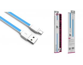 Кабель USB - MicroUSB LDNIO XS-07 2.1A медь: 60 жил (голубой) 1м