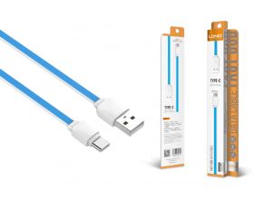 Кабель USB – USB Type-C LDNIO XS-07 2.1A медь: 60 жил (голубой) 1м (У)