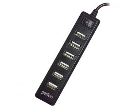 Разветвитель USB HUB Perfeo USB-HUB 7 Port, (PF-H036 Black) (черный)