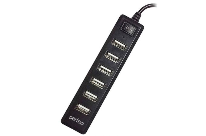 Разветвитель USB HUB Perfeo USB-HUB 7 Port, (PF-H036 Black) (черный)