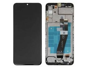 Дисплей для Samsung A037F Galaxy A03S Black в сборе с тачскрином + рамка (черный) переклейка
