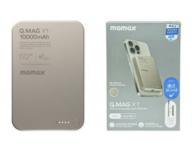 Универсальный дополнительный аккумулятор Power Bank MOMAX IP136Q2L2 Q.Mag X1 Qi2 Magnetic wireless (10000mAh) Gen 2 Desert Gold