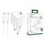 Сетевое зарядное устройство USB-C + кабель Type-C - Type-C ACEFAST A73 mini PD20W GaN Single USB-C Charger Set (c3-03) White
