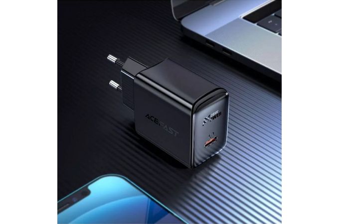 Сетевое зарядное устройство ACEFAST A1 PD20W single USB-C Black (черный)