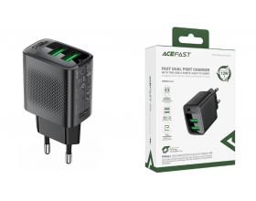 Сетевое зарядное устройство 2USB ACEFAST A86 12W Black