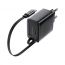 Сетевое зарядное устройство ACEFAST A110 PD30W GaN charger(USB-C+USB-C) with retractable cable, Black (черный)