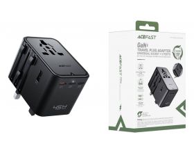 Сетевое зарядное устройство ACEFAST Z8 PD45W GaN (3*USB-C+2*USB-A) multifunctional Black