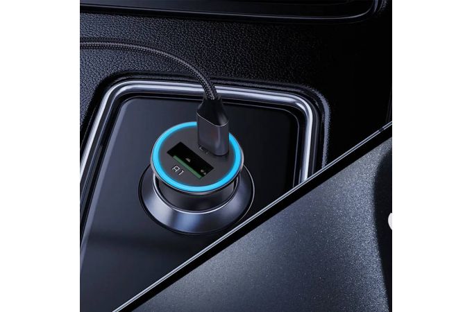 Автомобильное зарядное устройство АЗУ USB + USB-C ACEFAST B16 95W, Metal gray