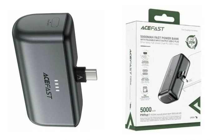 Универсальный дополнительный аккумулятор Power Bank ACEFAST M9 PD20W Capsule 5000mAh Black