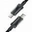 Кабель USB Type-C - USB Type-C ACEFAST C12-03 Transparent Shell Stainless Steel Charging Data Cable Black