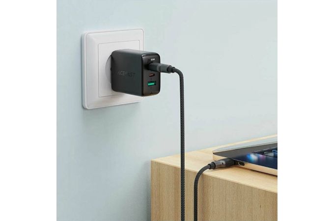 Кабель USB Type-C - USB Type-C ACEFAST C10-03 Silicone Braid Charging Data Cable Black