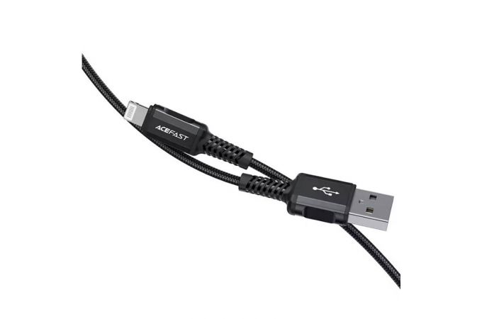 Кабель USB - Lightning ACEFAST C4-02 aluminum alloy charging data cable (1.8m) Black (черный)