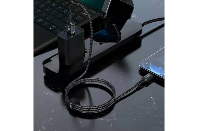 Кабель USB - Lightning ACEFAST C1-02 aluminum alloy charging data cable Black