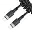 Кабель USB Type-C - USB Type-C ACEFAST C14-03 spring charging data cable, Black