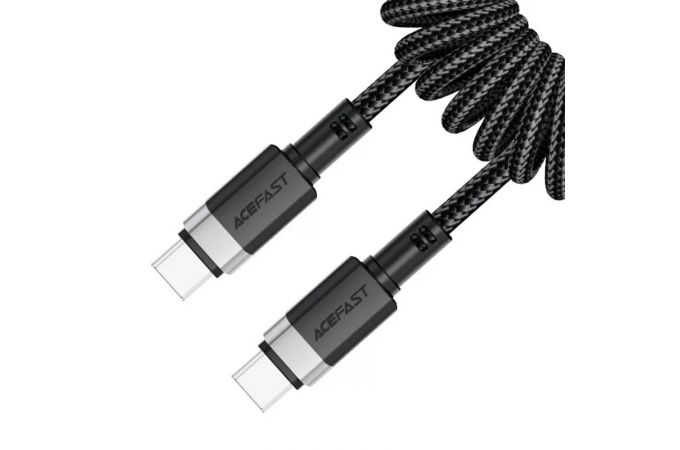Кабель USB Type-C - USB Type-C ACEFAST C14-03 spring charging data cable, Black