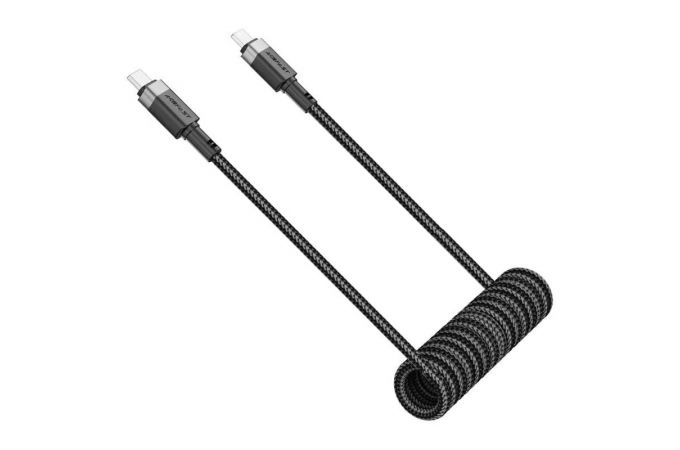 Кабель USB Type-C - USB Type-C ACEFAST C14-03 spring charging data cable, Black