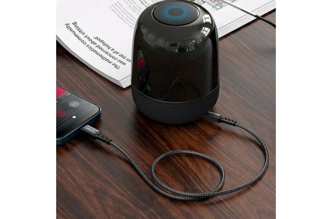 Адаптер для проводной гарнитуры ACEFAST C1-06 Lightning to 3.5mm aluminum alloy audio cable Black