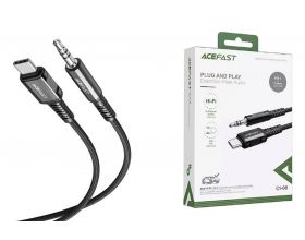 Адаптер для проводной гарнитуры ACEFAST C1-08 USB-C to 3.5mm aluminum alloy audio cable Black