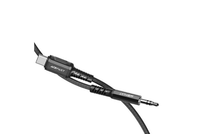 Адаптер для проводной гарнитуры ACEFAST C1-08 USB-C to 3.5mm aluminum alloy audio cable Black