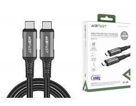 Кабель USB Type-C - USB Type-C ACEFAST C1-09 aluminum alloy audio/video transmission full-featured data cable Black/Gray