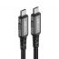Кабель USB Type-C - USB Type-C ACEFAST C1-09 aluminum alloy audio/video transmission full-featured data cable Black/Gray