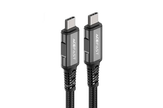 Кабель USB Type-C - USB Type-C ACEFAST C1-09 aluminum alloy audio/video transmission full-featured data cable Black/Gray