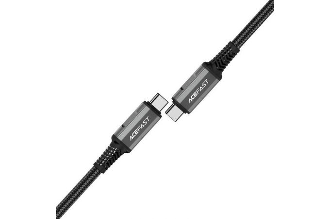 Кабель USB Type-C - USB Type-C ACEFAST C1-09 aluminum alloy audio/video transmission full-featured data cable Black/Gray