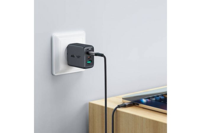 Кабель USB Type-C - USB Type-C ACEFAST C1-09 aluminum alloy audio/video transmission full-featured data cable Black/Gray