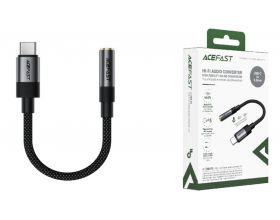 Адаптер для проводной гарнитуры c 3.5 мм на Type-C ACEFAST J12 audio converter, Black