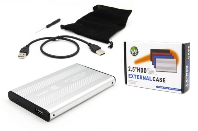 Кейс для HDD/SSD 2.5'' USB2.0 - SATA металл (S254U2_Silver)