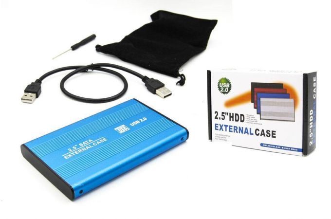 Кейс для HDD/SSD 2.5'' USB2.0 - SATA маталл (S254U2_Blue)