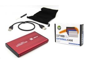 Кейс для HDD/SSD 2.5'' USB2.0 - SATA маталл (S254U2_Red)