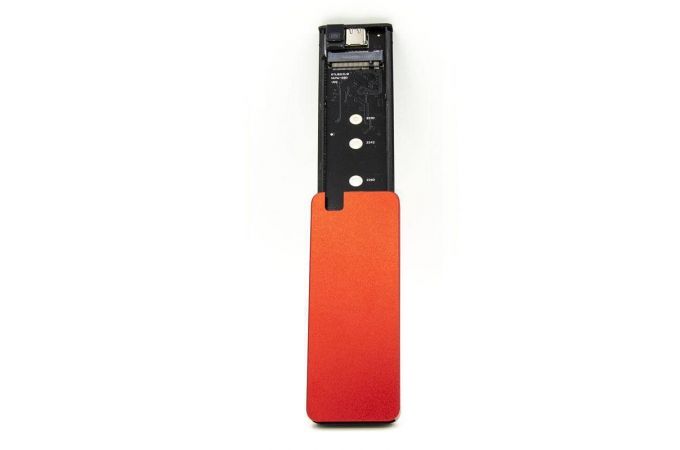 Кейс для SSD M.2 NVME M-key - USB-C металл (M2-813_Red)