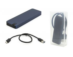 Кейс для SSD M.2 NGFF B-key - USB-C металл (M2-813-NGFF_Blue)