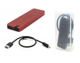 Кейс для SSD M.2 NGFF B-key - USB-C металл (M2-813-NGFF_Red)